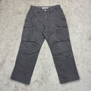Guide Gear Baggy Faded Heavy Duty Double Knee Cargo Pants 34x30 (Fits 32x30)